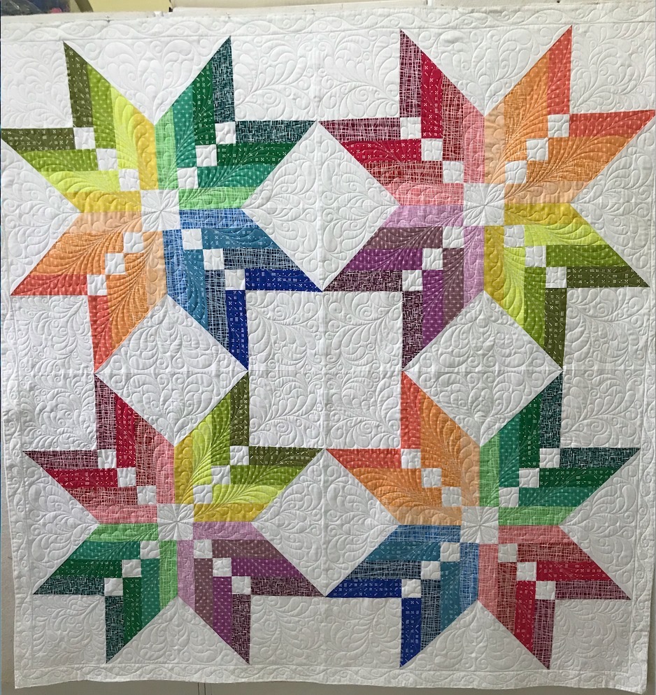 Finished quilt detail from The Patchwork Rooster