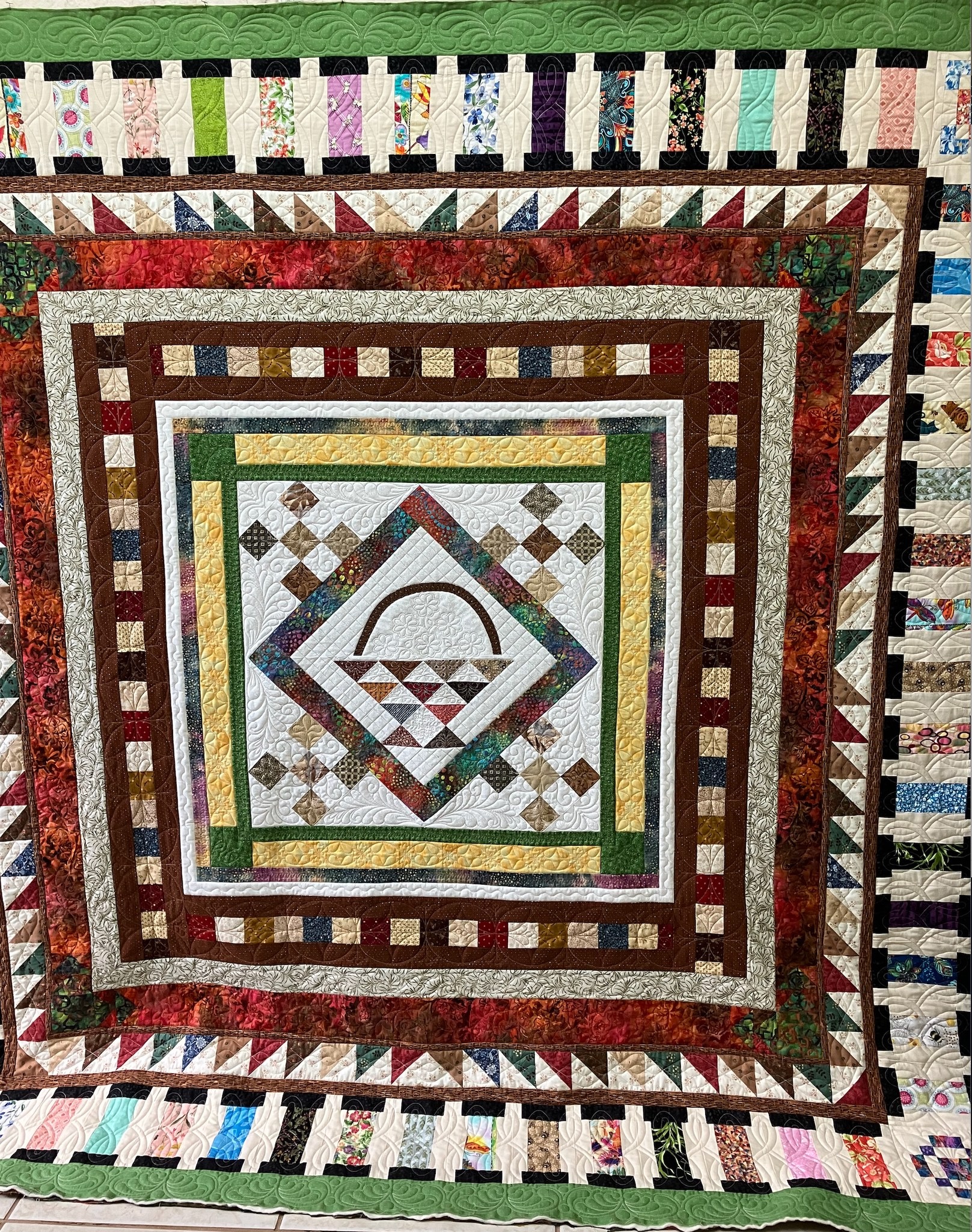 Finished detailed quilt